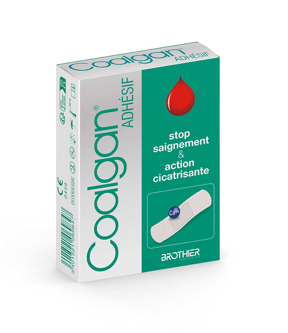 12 Pansements hémostatiques Coalgan stériles - Laboratoires Brothier