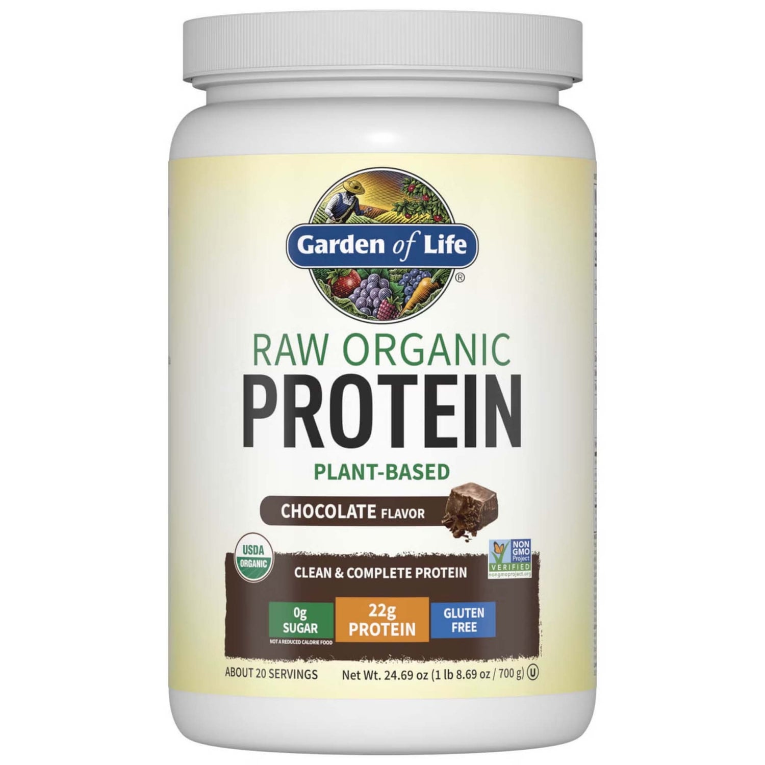 Poudre de protéines Raw Organic - Chocolat - 700g