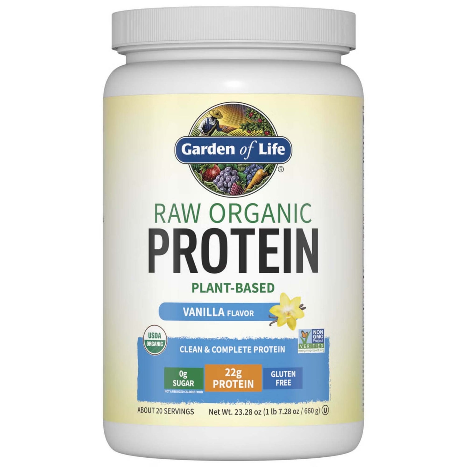 Poudre de protéines Raw Organic - Vanille - 660 g