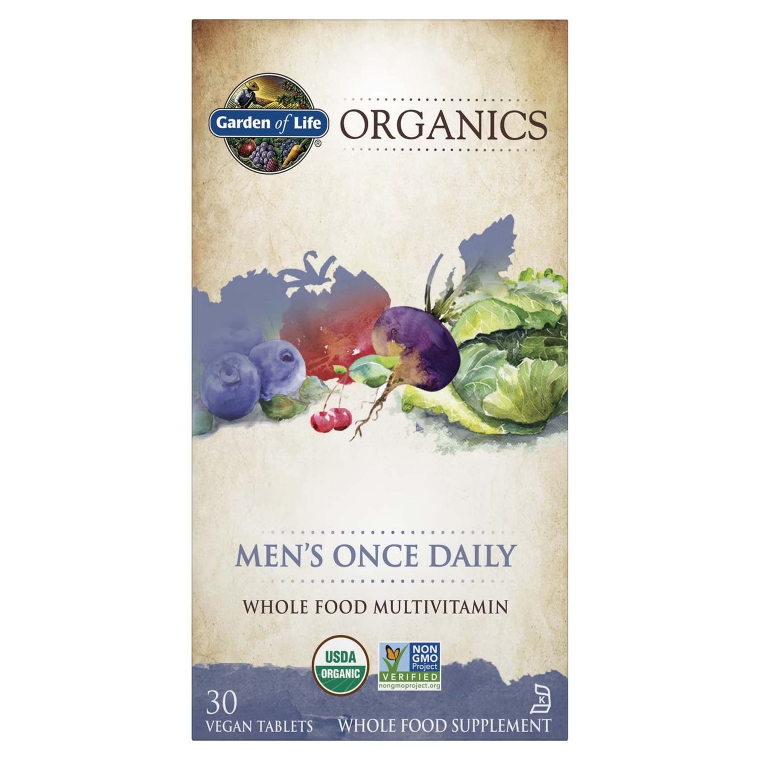 Once Daily pour hommes Organics - 30 comprimés
