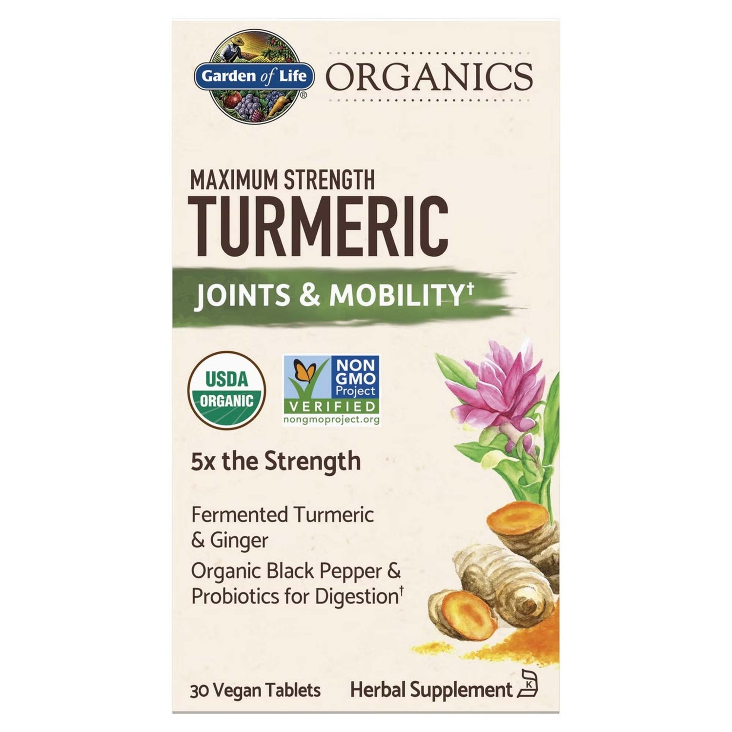 Curcuma végan Organics - Puissance maximale - 30 comprimés