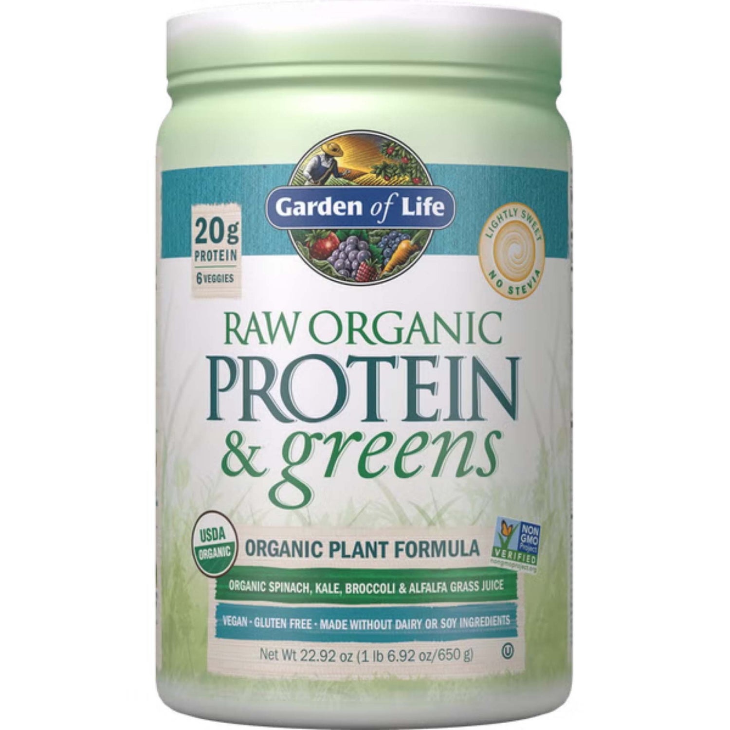 Raw Organic Shake Protéines et Superfood - Légèrement Sucré - 650g