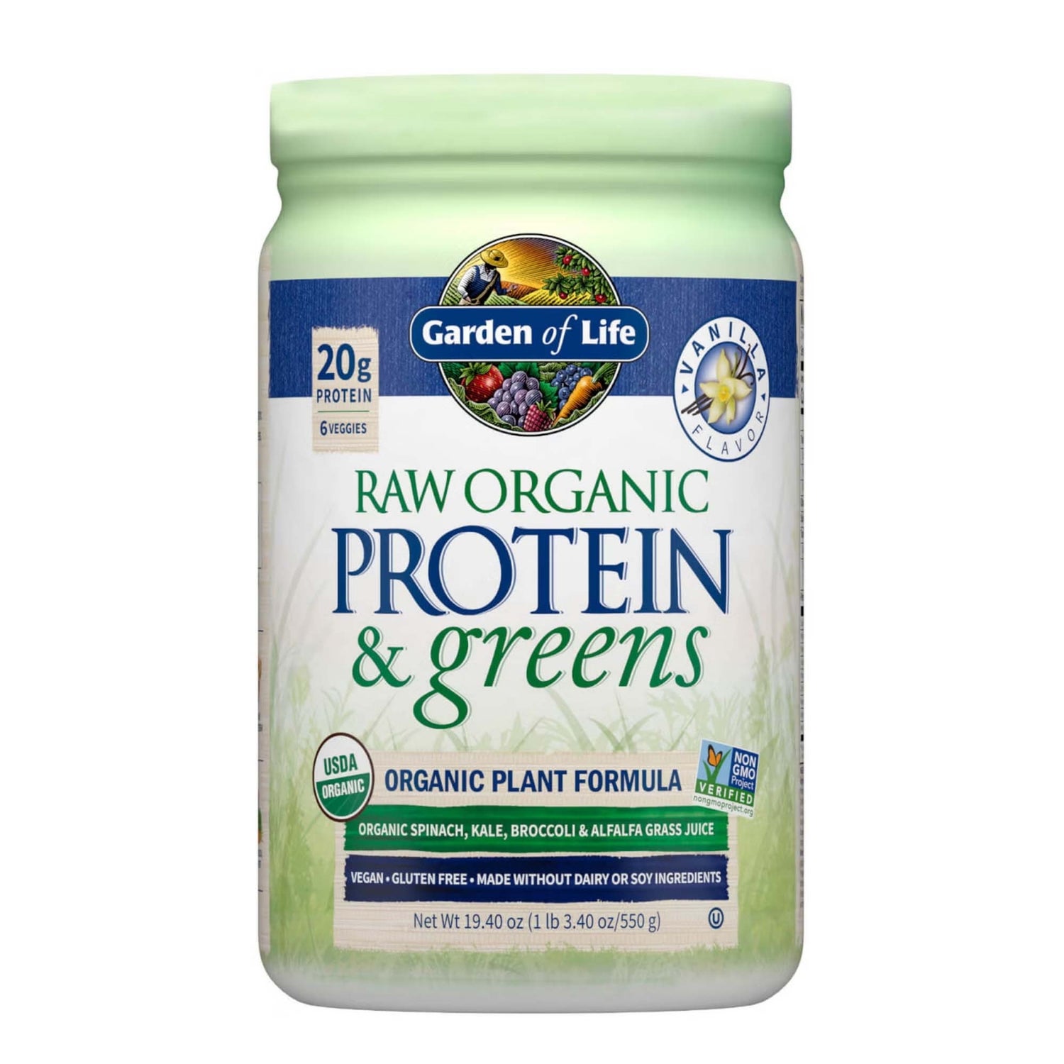 Raw Organic Shake Protéines et Superfood - Vanille - 548g
