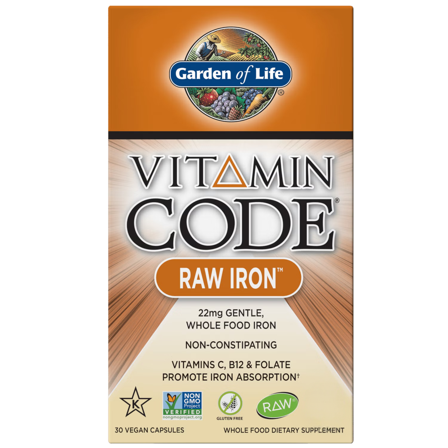 Vitamine Code Raw fer - 30 gélules