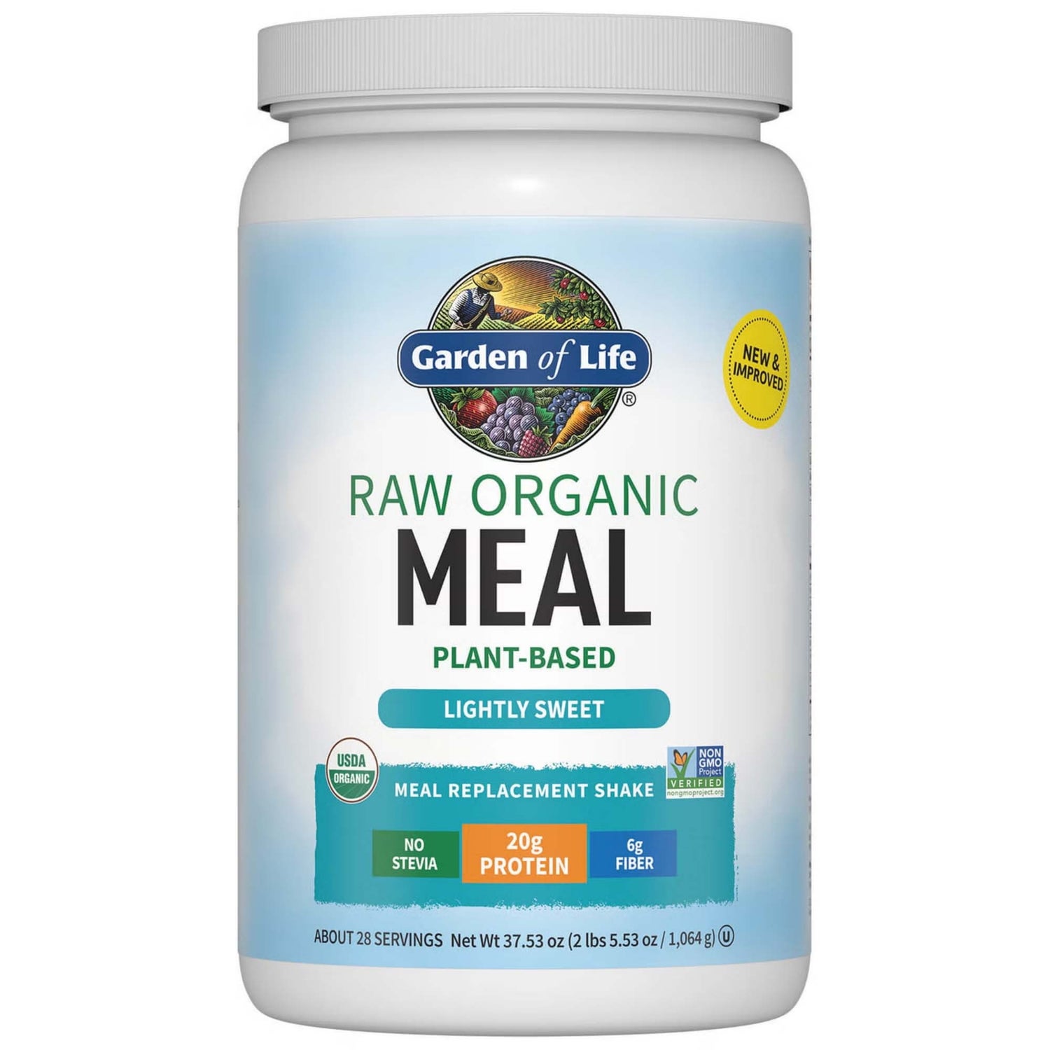 Raw Organic Shake Tout-en-Un - Légèrement Sucré - 1064g