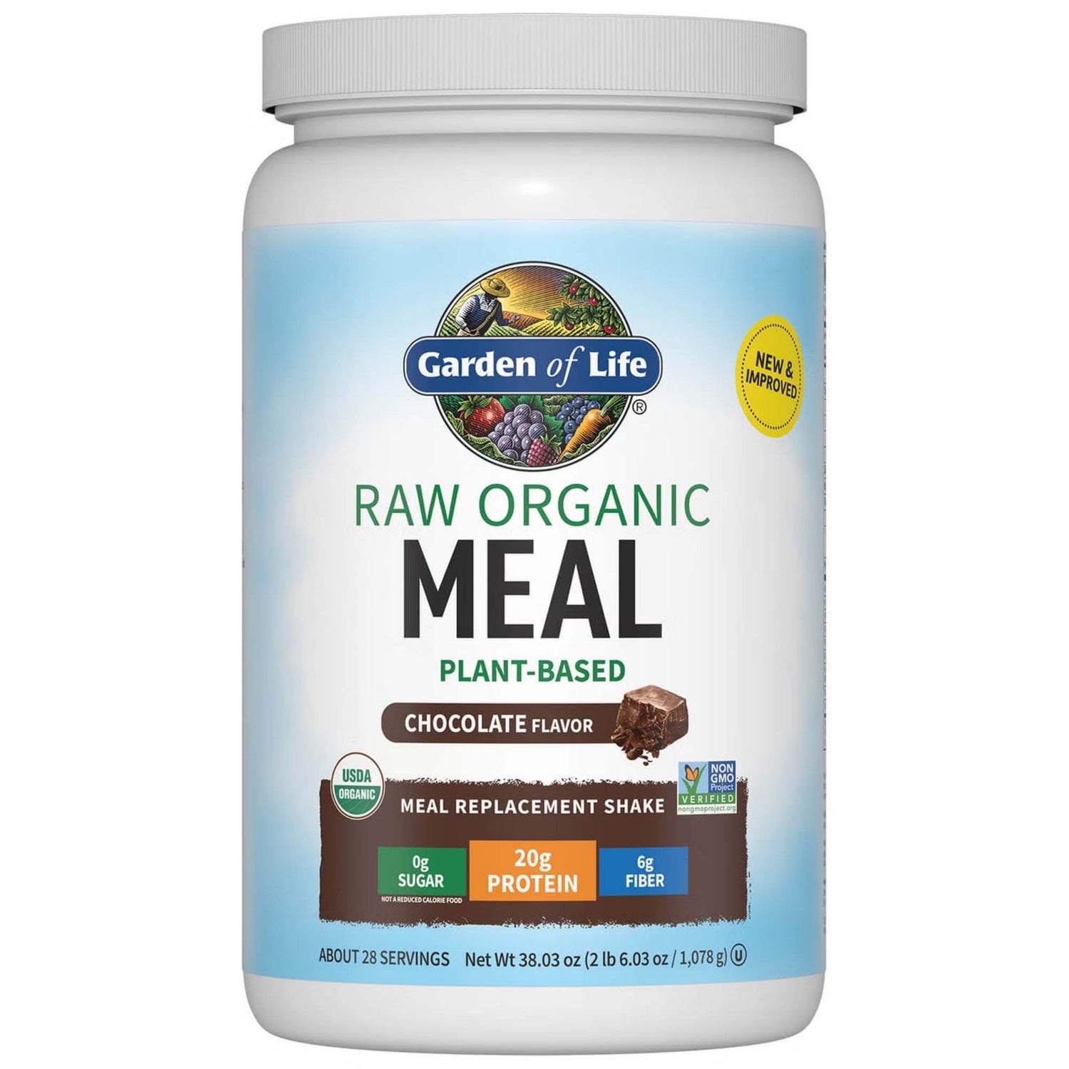 Raw Organic Shake Tout-en-Un - Chocolat - 1078g