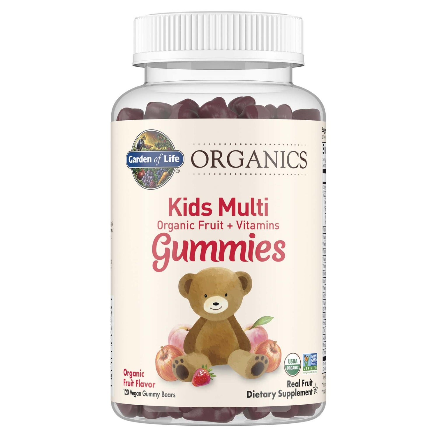 Multivitamines pour enfants Organics - Fruits - 120 comprimés à croquer