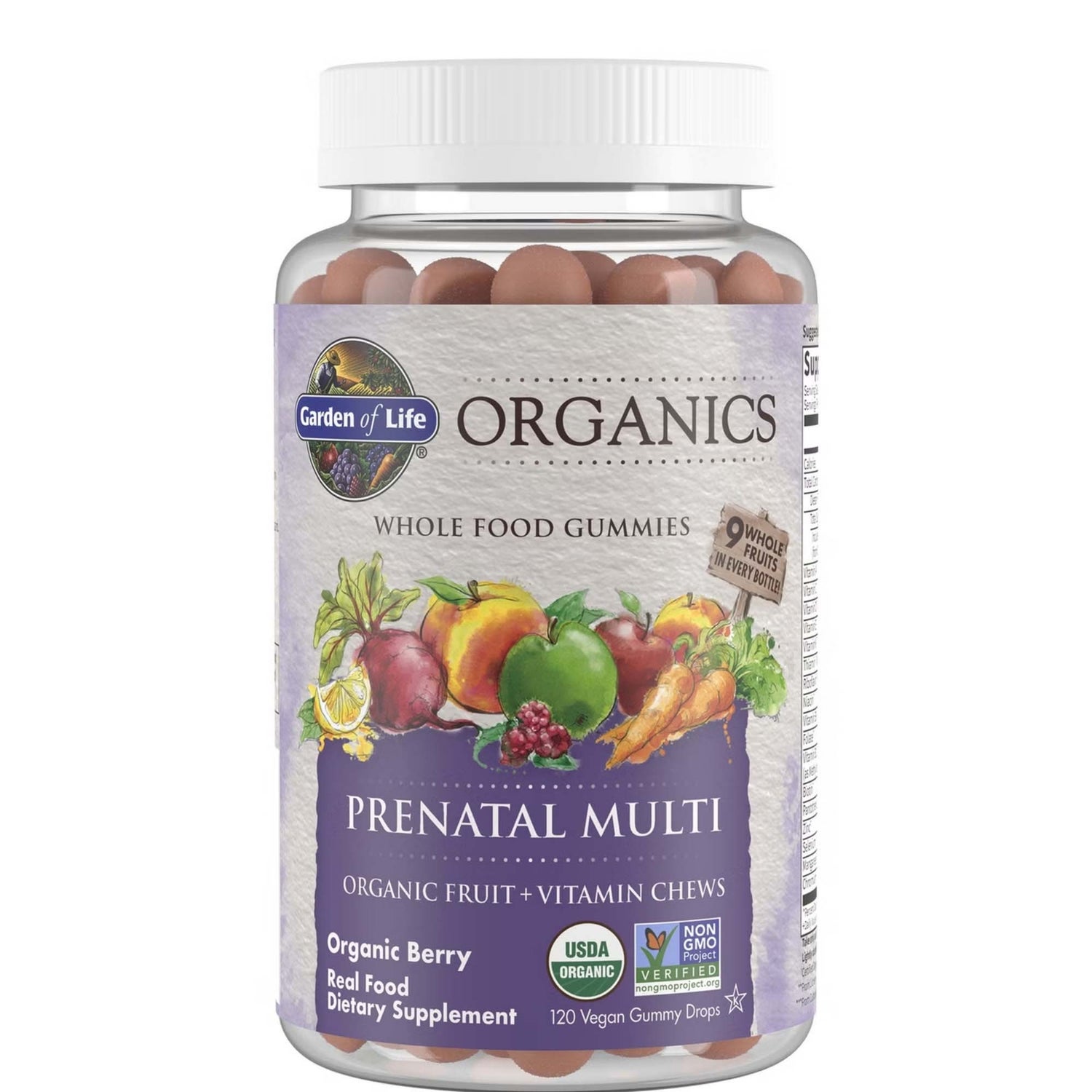 Multivitamines pour femmes enceintes Organics - Fruits rouges - 120 comprimés à croquer