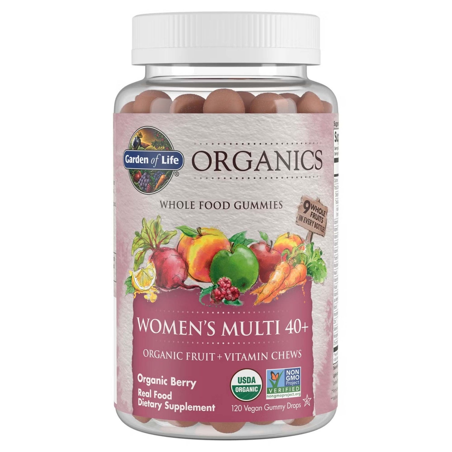 Organics Multivitamines Femmes 40+ - Baies - 120 Comprimés à Croquer