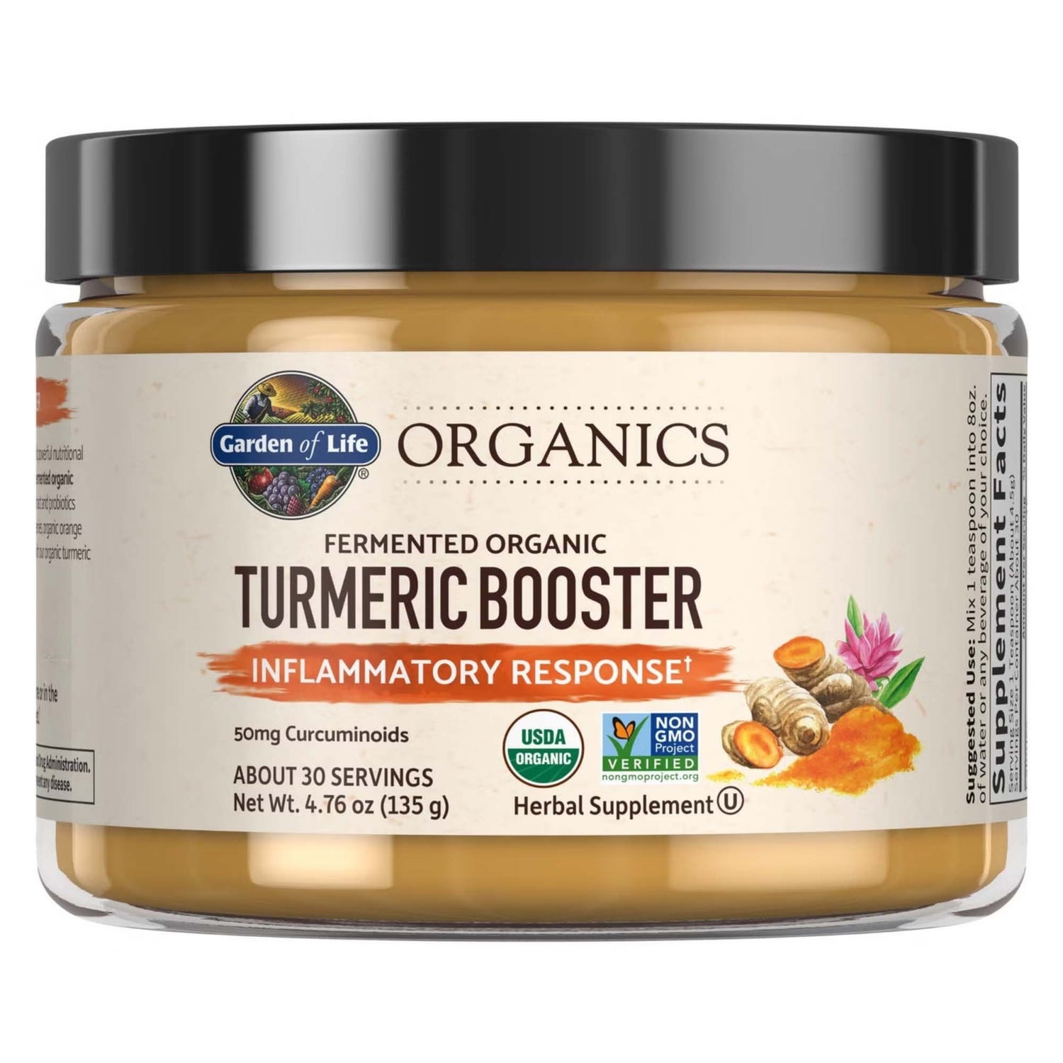 Poudre de curcuma Organics Herbal - Revitalisant - 135 g