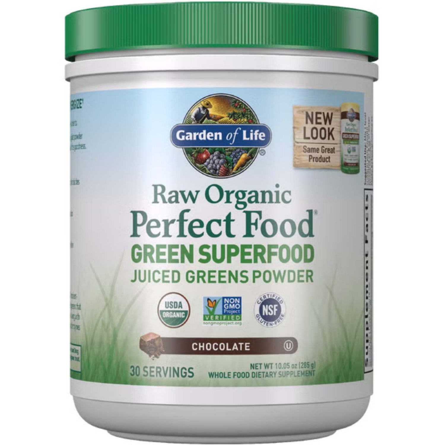 Superaliments Raw Organic Perfect Food Green - Chocolat - 285g