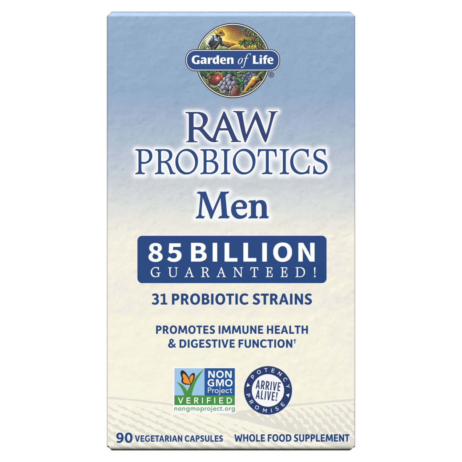 Raw Probiotiques Pour Hommes - Rafraîchissant - 90 Gélules