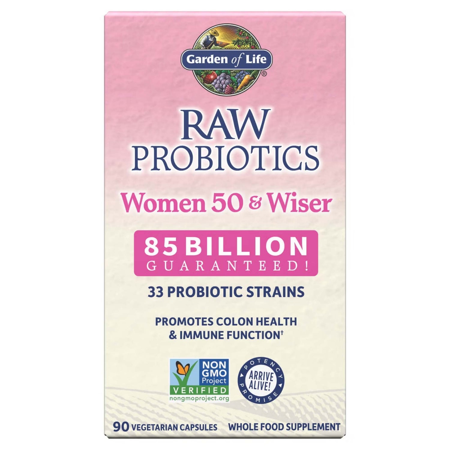 Raw Probiotiques Pour Femmes 50+ & Wiser - Rafraîchissant - 90 Gélules