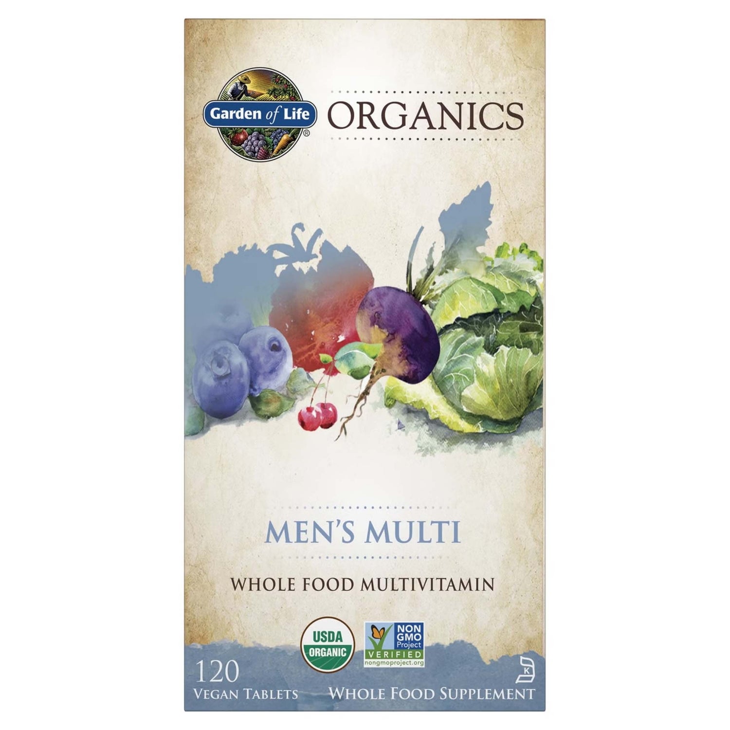 Multivitamines pour hommes Organics - 120 comprimés