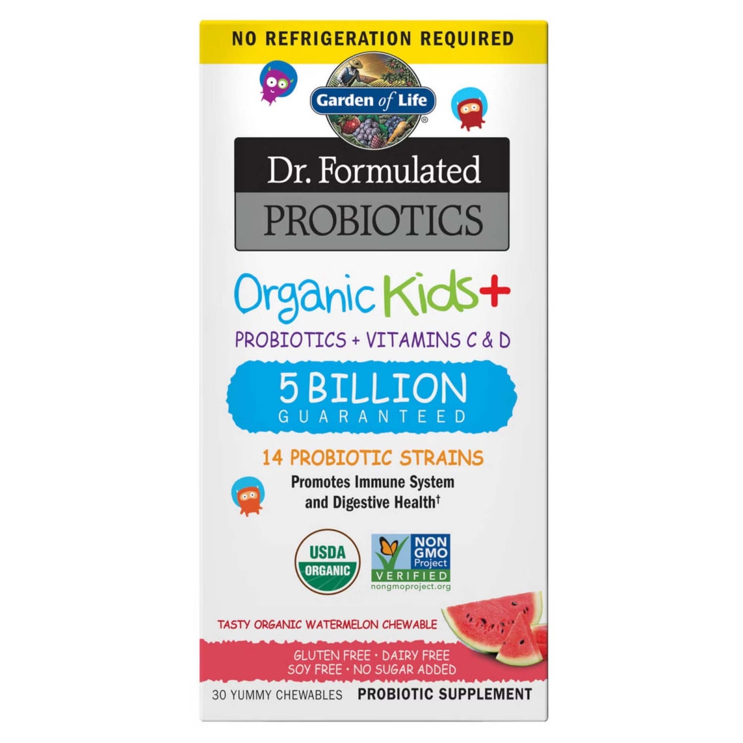 Gommes Spéciales Probiotique Organic Pour Enfants - Pastèque - Comprimés à Mâcher
