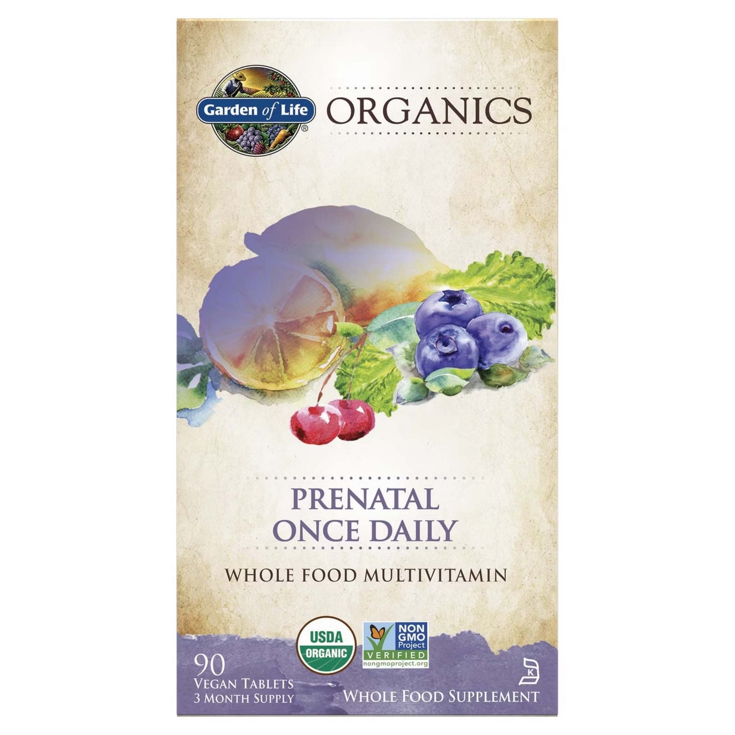 Once Daily pour femmes enceintes Organics - 90 comprimés