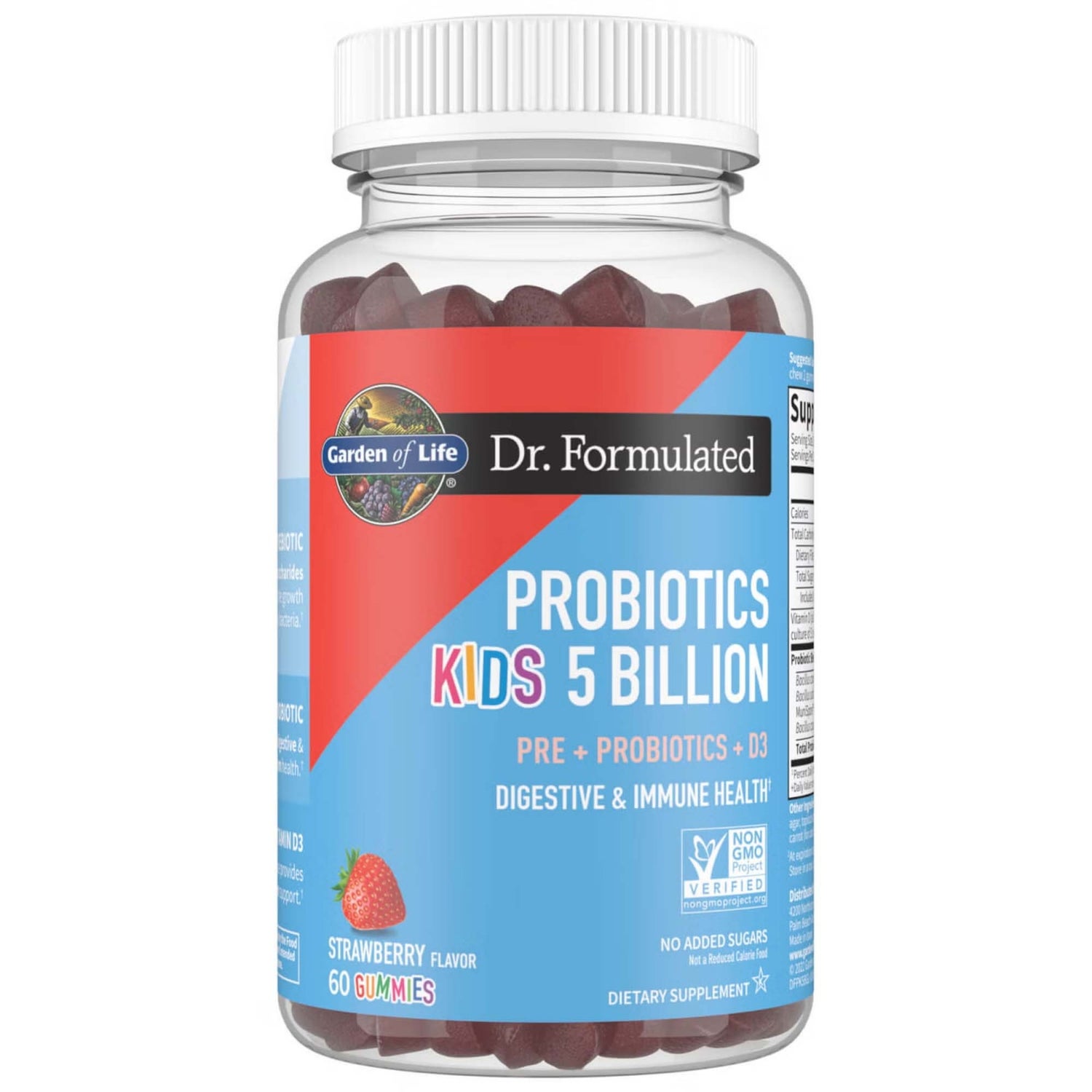 Dr. Formulated Probiotiques Pour Enfants - Fraise - 60 Gommes à Mâcher