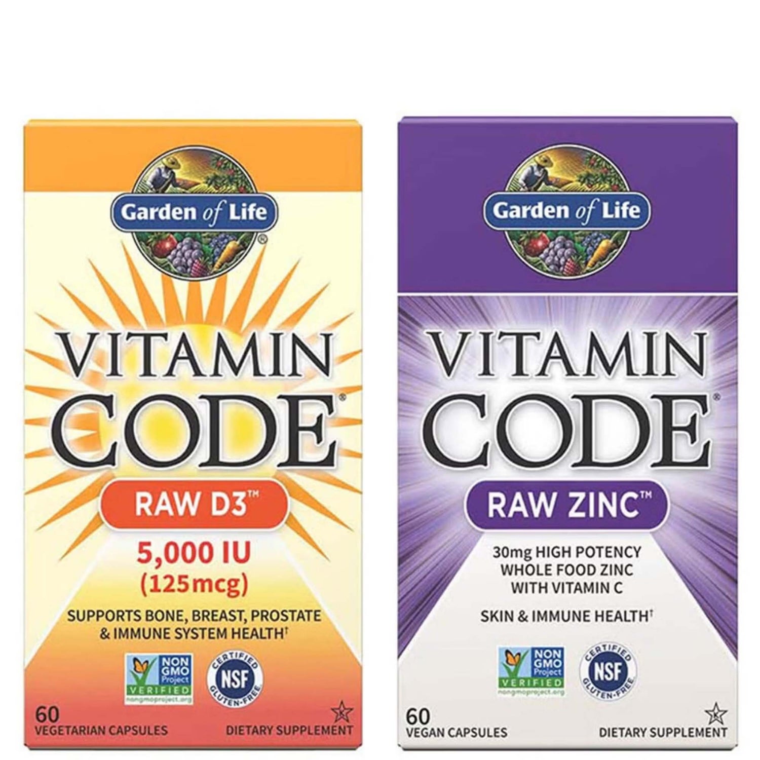 Coffret Vitamin Code x2 : vitamine D et zinc