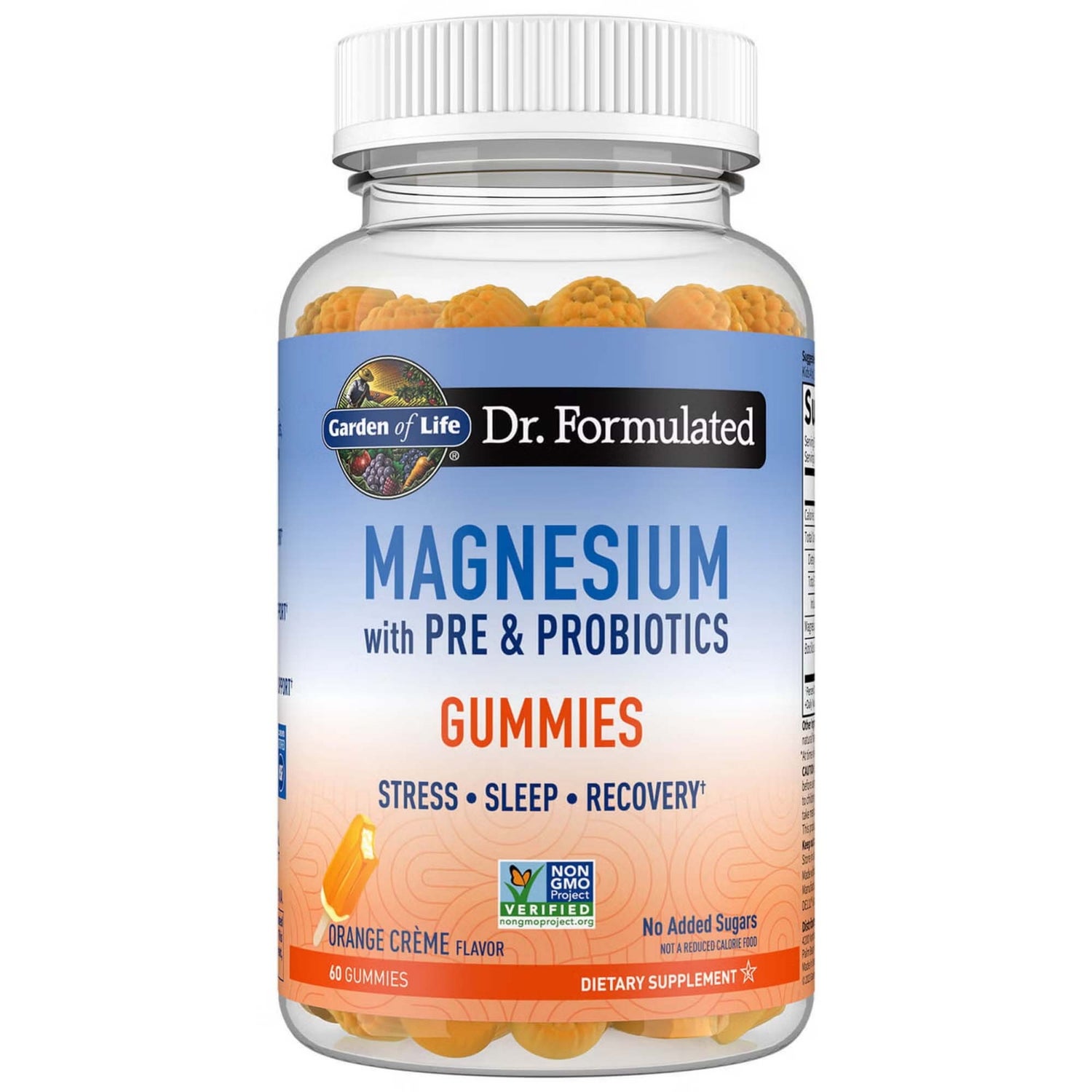 Dr. Formulated Magnésium - Orange Crème - 60 Gommes à Mâcher