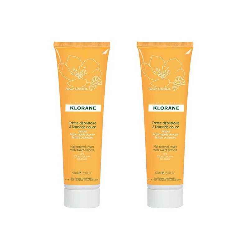 Pharmacie Bastille - Klorane Crème Dépilatoire Peaux Sensibles 2x150ml