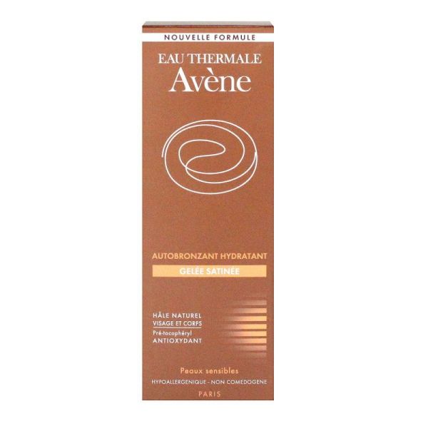 Avene solaire autobronzant hydratant visage et corps en gelée satinée, tube 100 mL