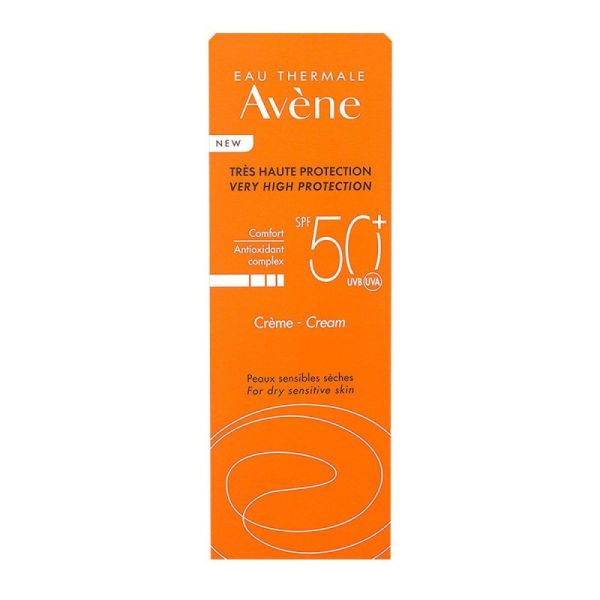 Avene crème solaire spf50+, tube 50 mL