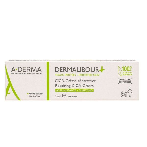 A-Derma Dermalibour+ CICA Crème réparatrice 15mL