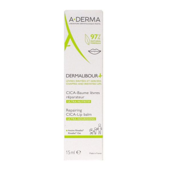 A-derma Dermalibour+ CICA Baume à lèvres réparateur 15ml