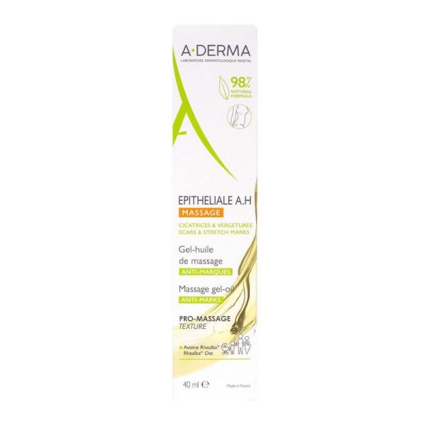 A-DERMA - EPITHELIALE A.H MASSAGE GEL-HUILE DE MASSAGE ANTI-MARQUES 40mL