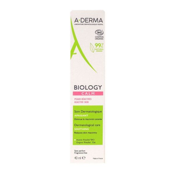 A-Derma BIOLOGY CALM peaux réactives soin dermatologique 40mL