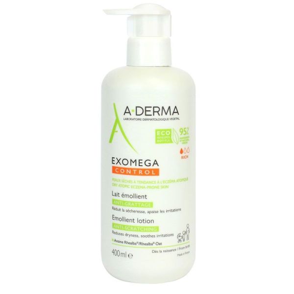 A-Derma Exomega Control Lait Emollient anti démangeaisons 400mL