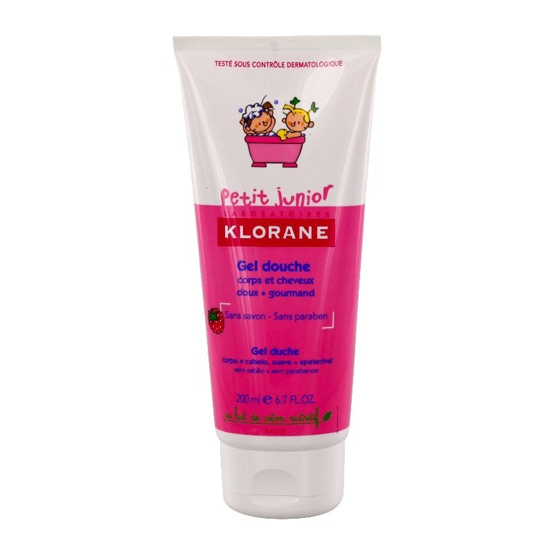 Pharmacie Bastille - Klorane gel douche corps et cheveux petit junior framboise 200ML