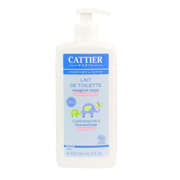 Cattier Lait De Toilette visage et corps Flacon 500 mL