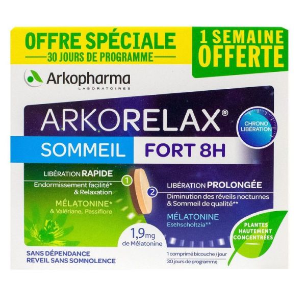 Arkorelax Sommeil Fort Xl - 30 comprimés