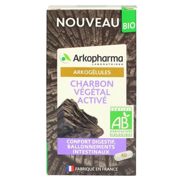 Charbon Vegetal Activé 45 gélules Bio