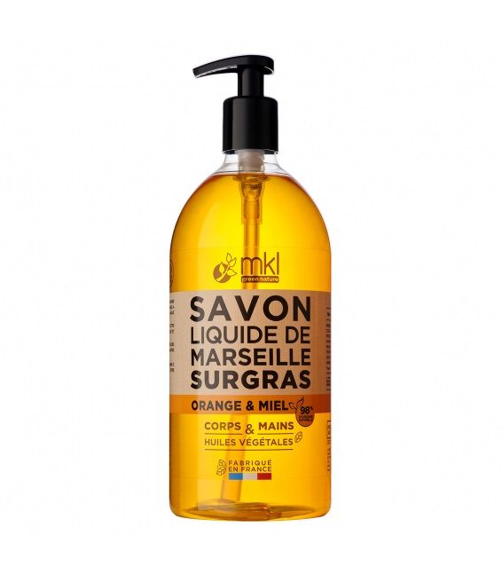 Mkl Savon Liquide Marseille Argan Orange Miel 1L