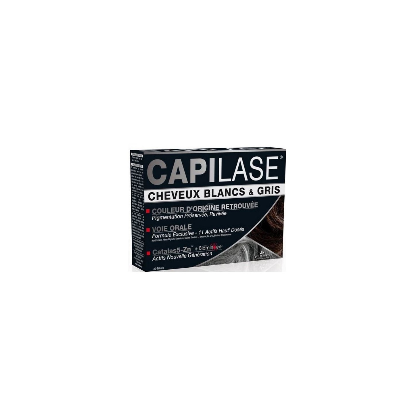 3C Pharma Capilase Cheveux Blancs Gris 30 Gélules