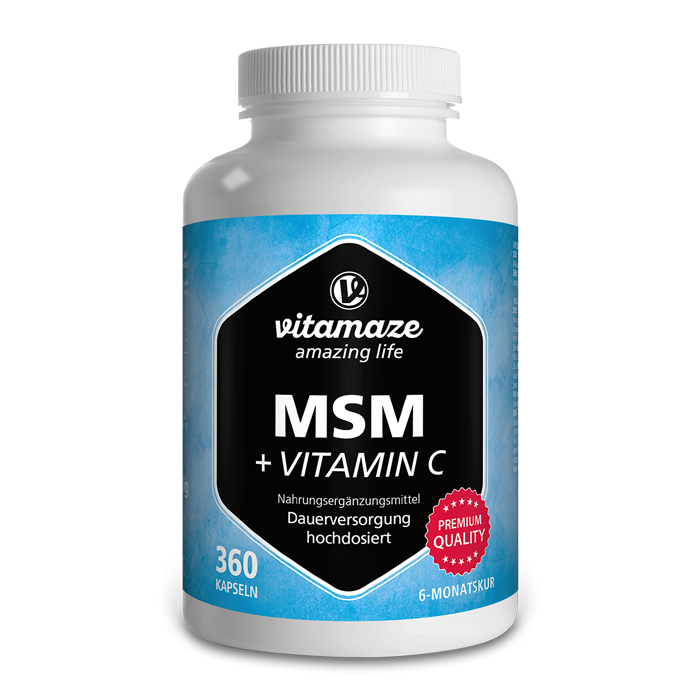 Vitamaze MSM hautement dosé + vitamine C, 360 gélules
