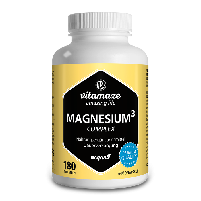 Complexe magnésium³ 350 mg, 180 comprimés végétaliens