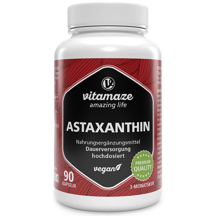 Vitamaze Astaxanthine naturelle 4 mg, 90 gélules végétaliennes