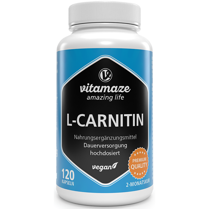 Vitamaze L-Carnitine 680 mg dose journalière, 120 gélules végétaliennes