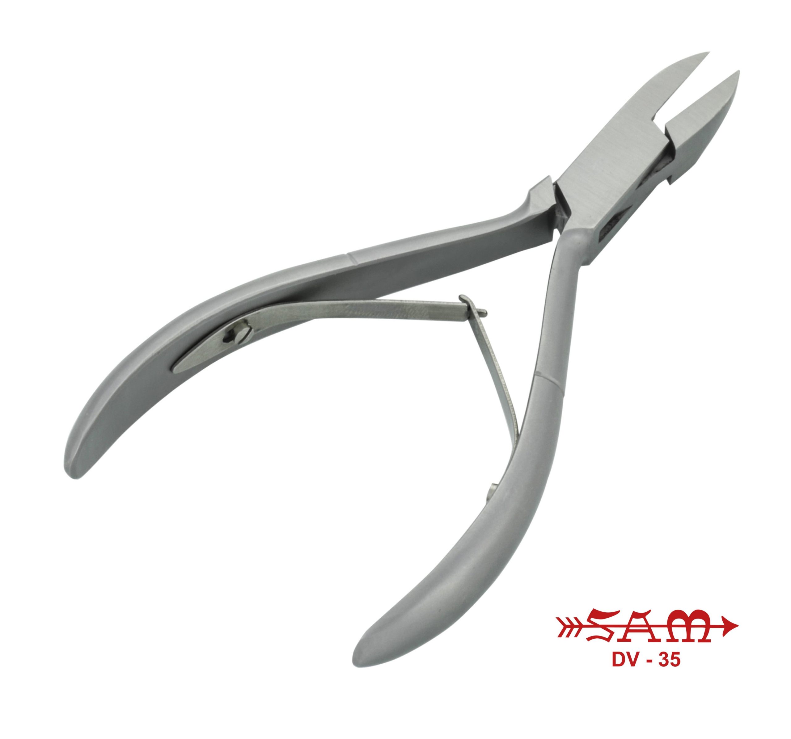 Pince à ongles - Acier inoxydable - Finition satinée - Coupe droite - Mors plats et arrondis - 13 cm - Sam