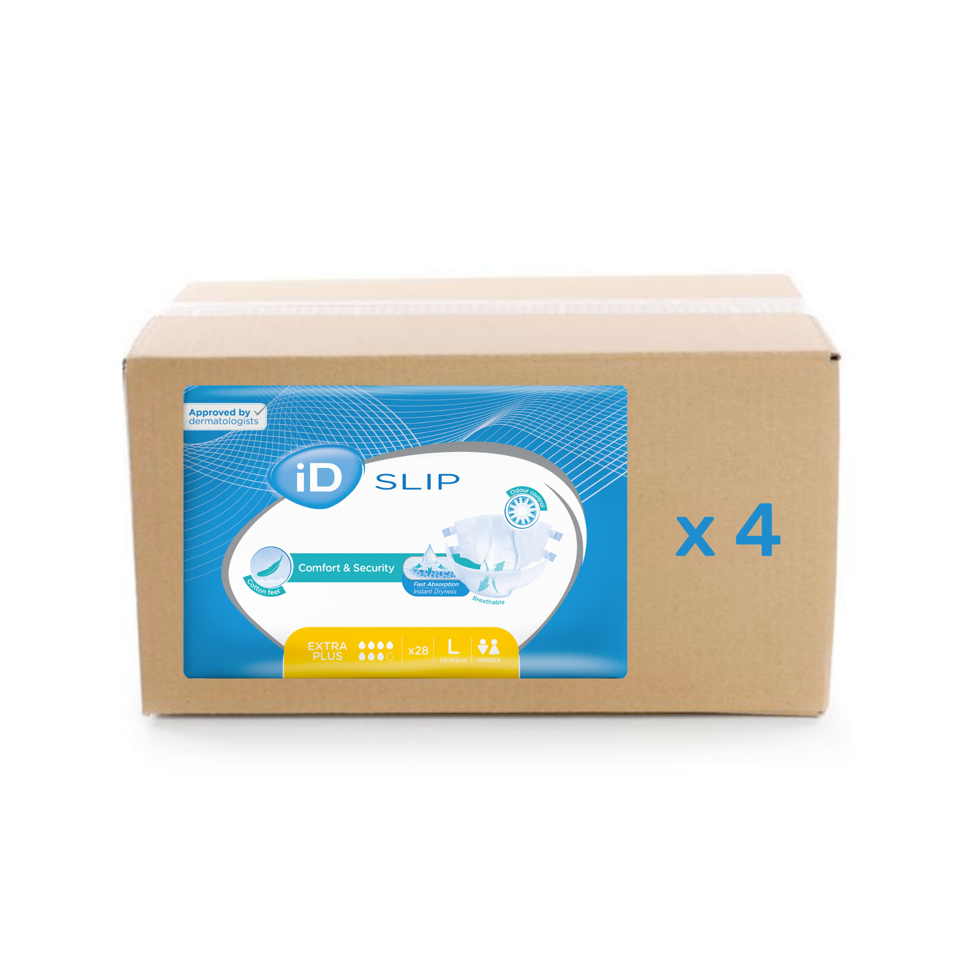 ID Slip Extra Plus - 7 gouttes - L - carton 4X28U - ID Direct