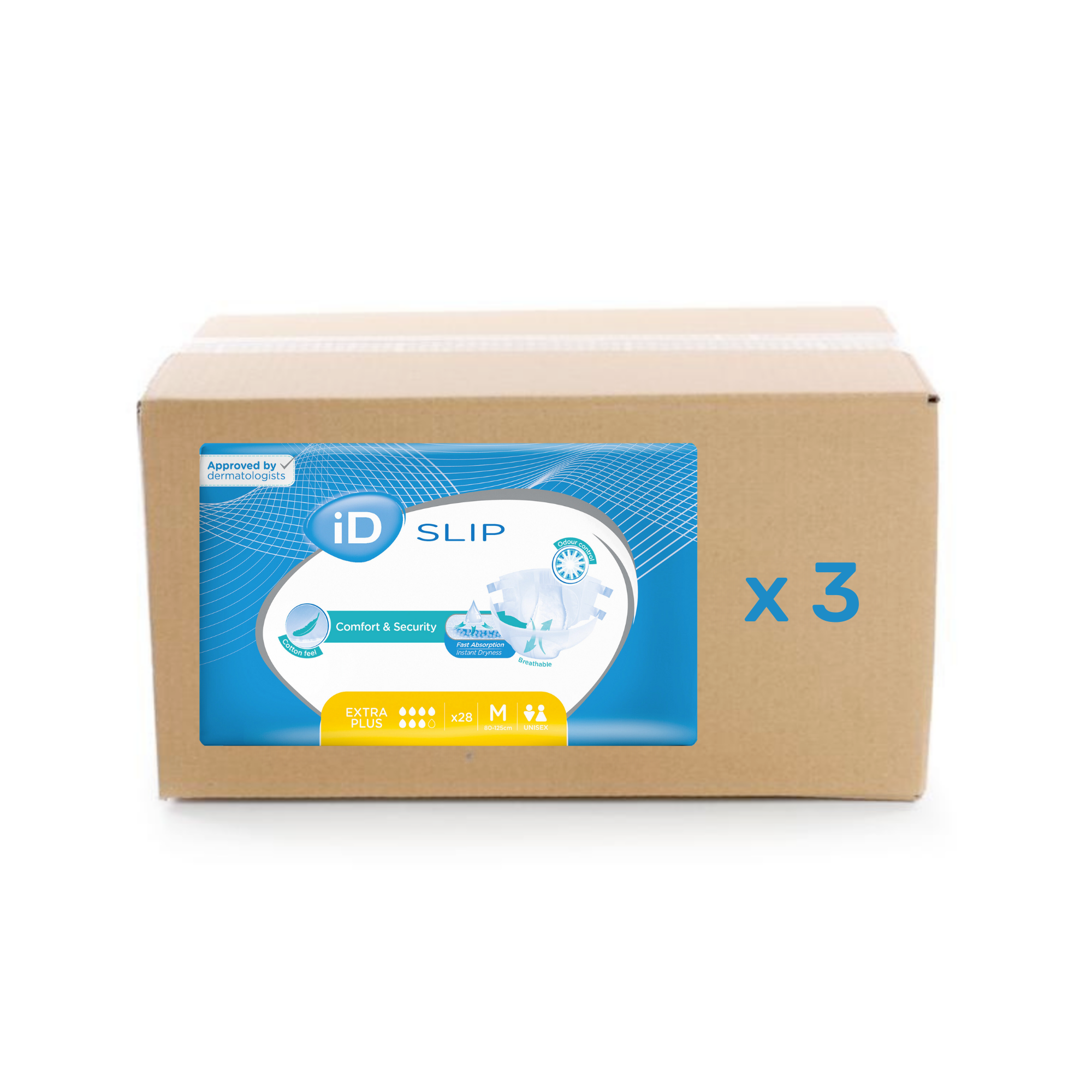 ID Slip Extra Plus - 7 gouttes - M - carton 3X28U - ID Direct