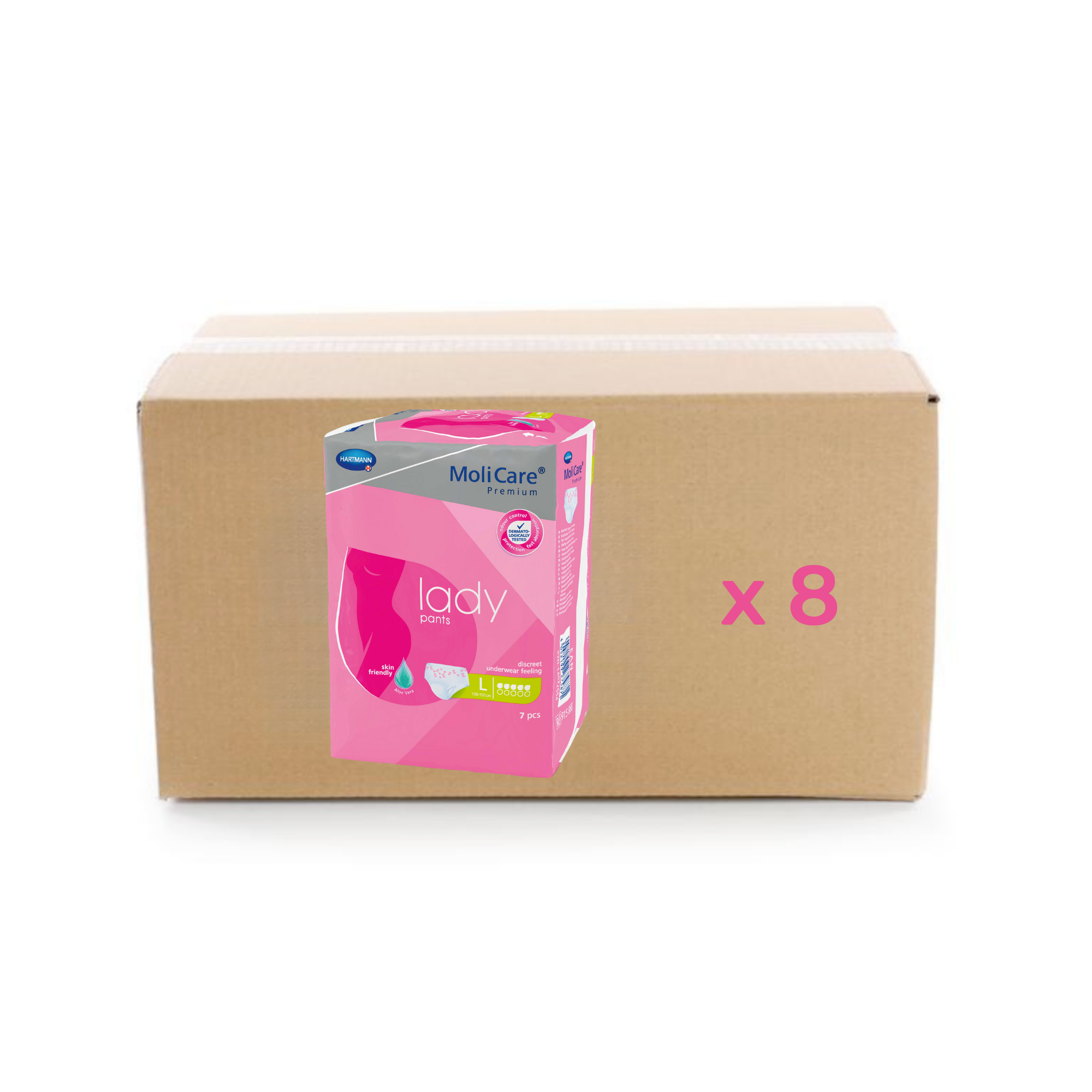 Molicare Premium Lady Pants - 5 Gouttes - L - carton 8x7U Hartmann