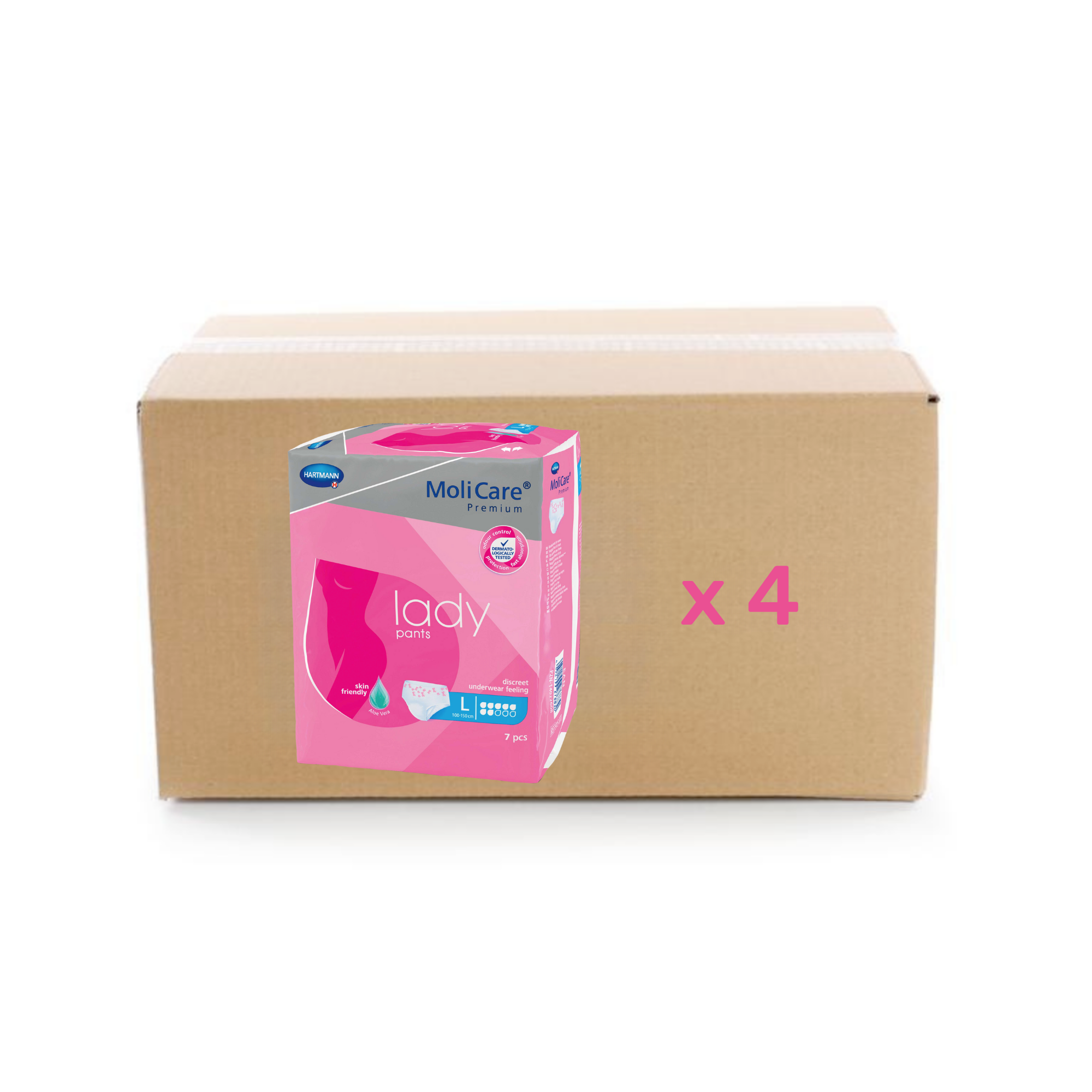 Molicare Premium Lady Pants - 7 Gouttes - L - carton 4x7U Hartmann