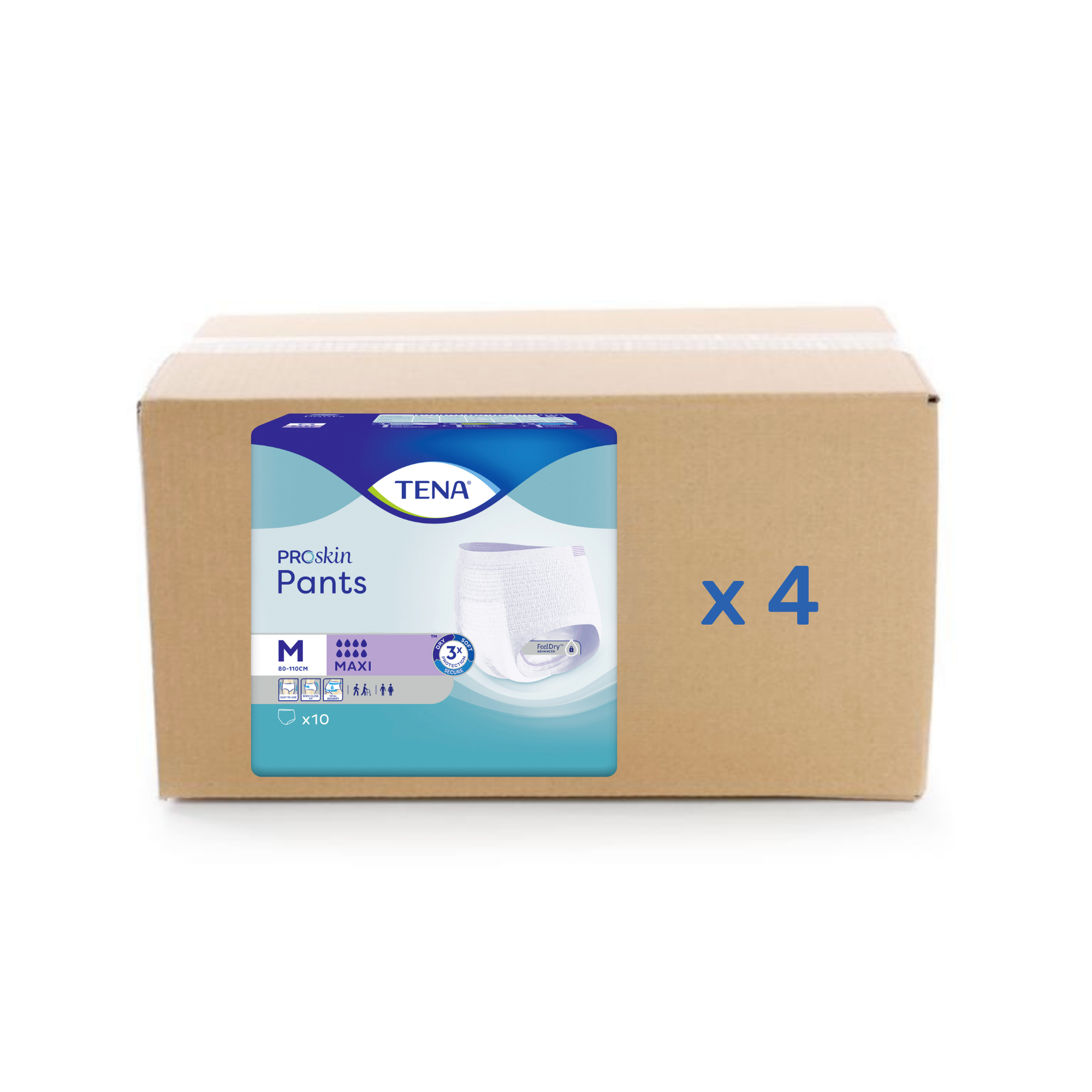 Tena Pants Proskin - Maxi - 8 gouttes - M - carton 4x10U - Tena