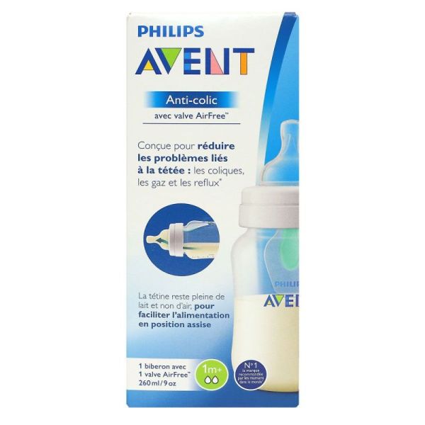 Avent Biberon "Anti-colic" valve AirFree 260ml 1m+