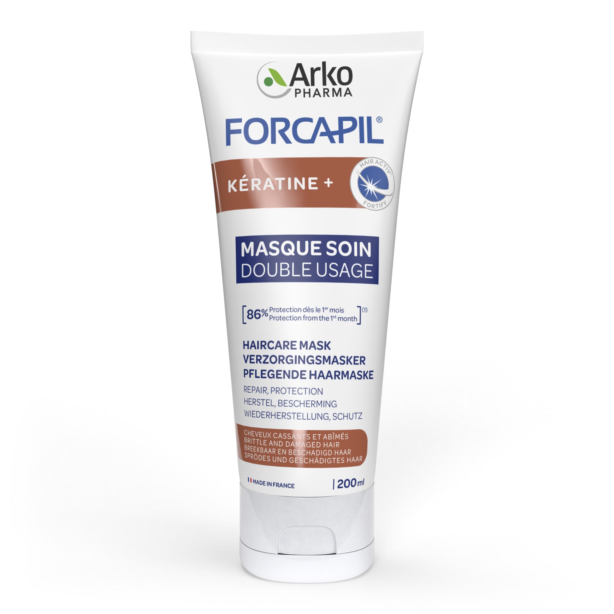 Forcapil® Kératine Masque soin double usage