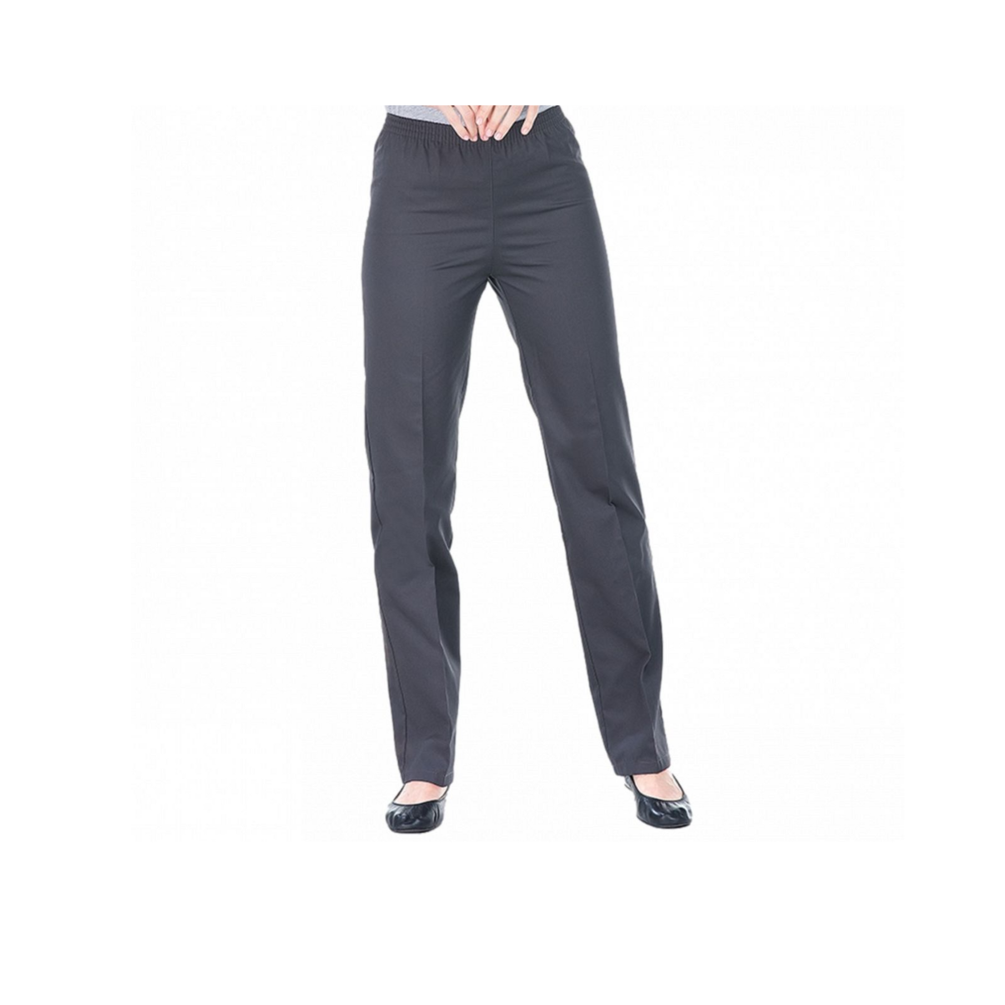 Manu - Pantalon Anthracite - Mixte - Ceinture élastique - Sans poche